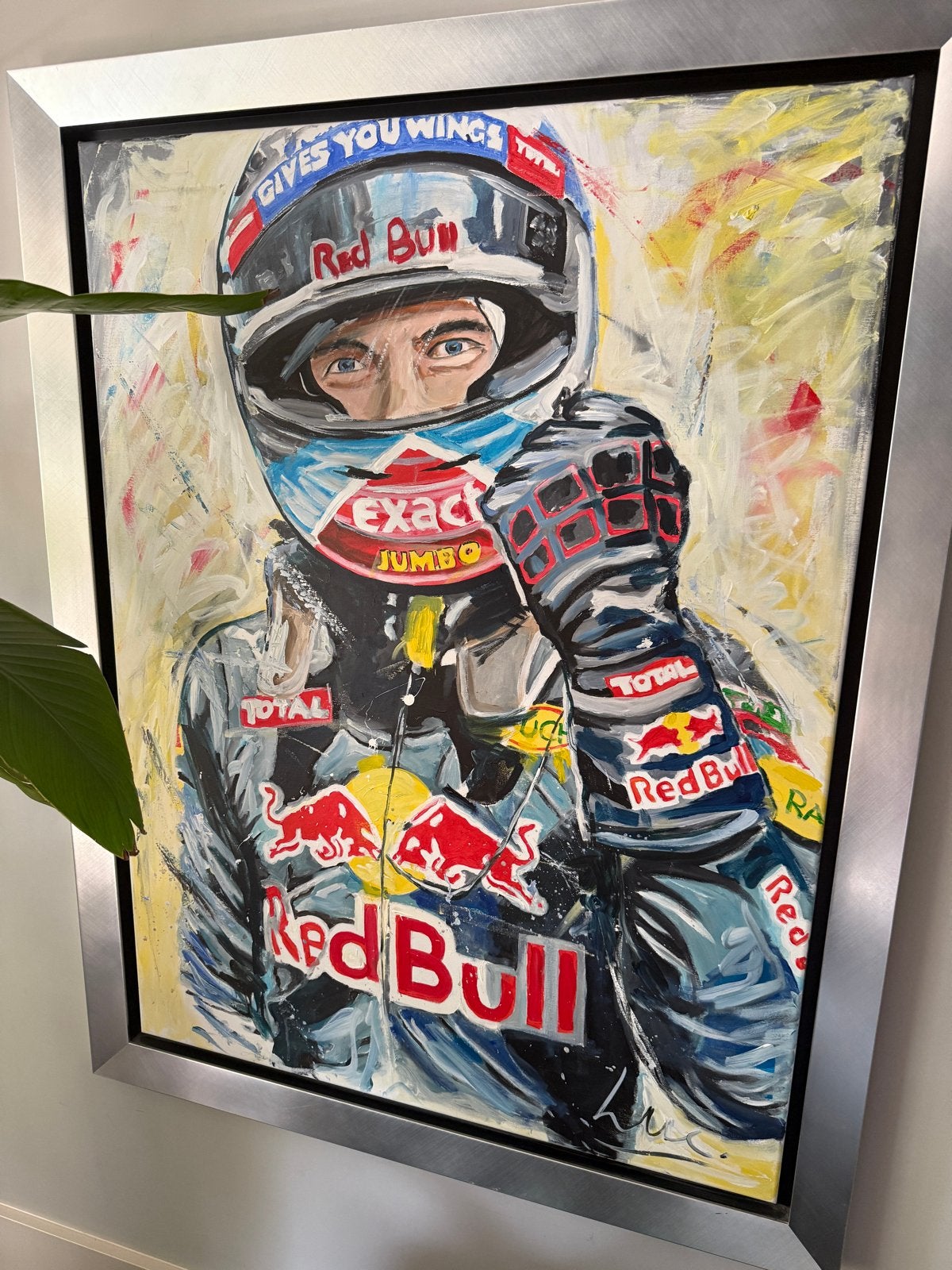 Formule 1 Red Bull Racing Schilderij -Max Verstappen 135x105, Ophalen, Figuren, Handgeschilderd, Olieverf
