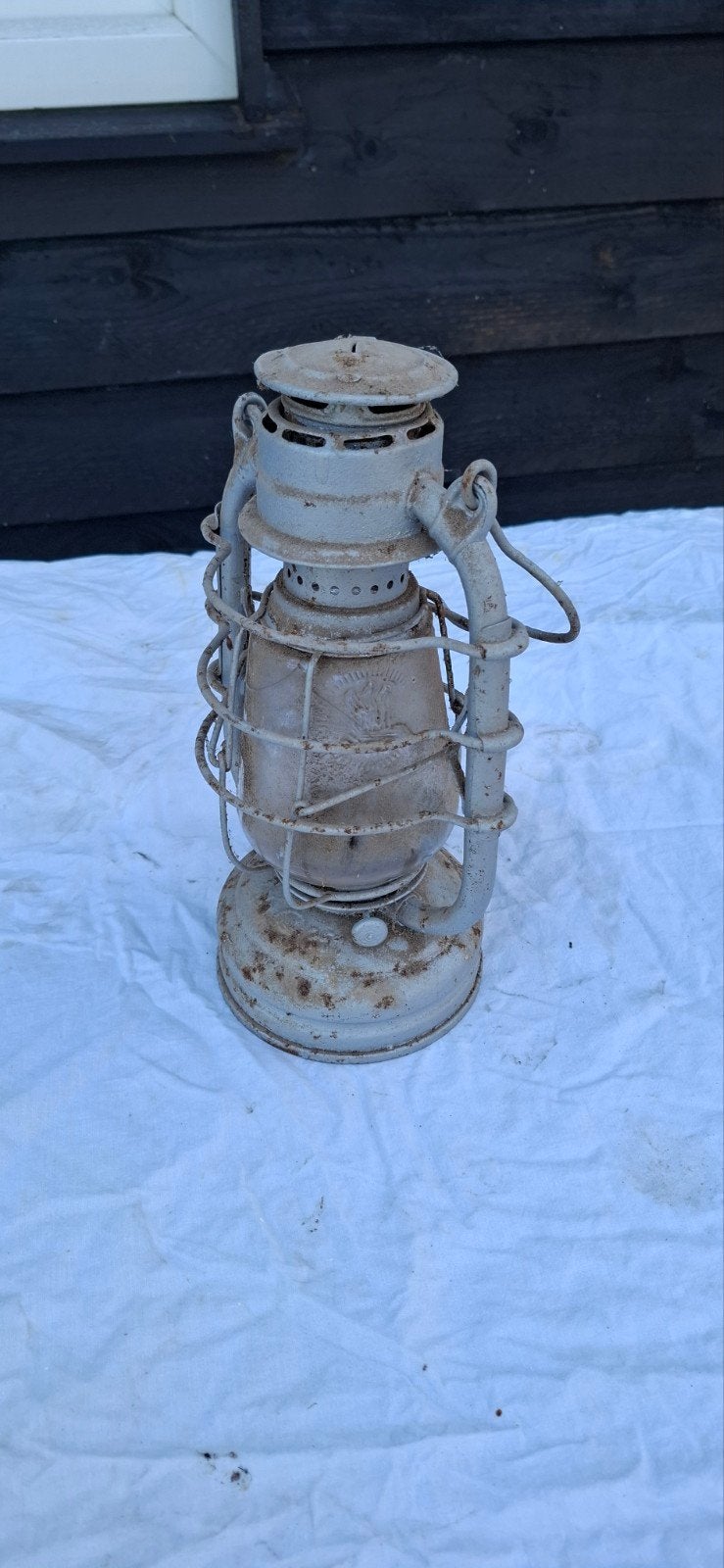 Antieke stormlamp / olielamp, Ophalen of Verzenden