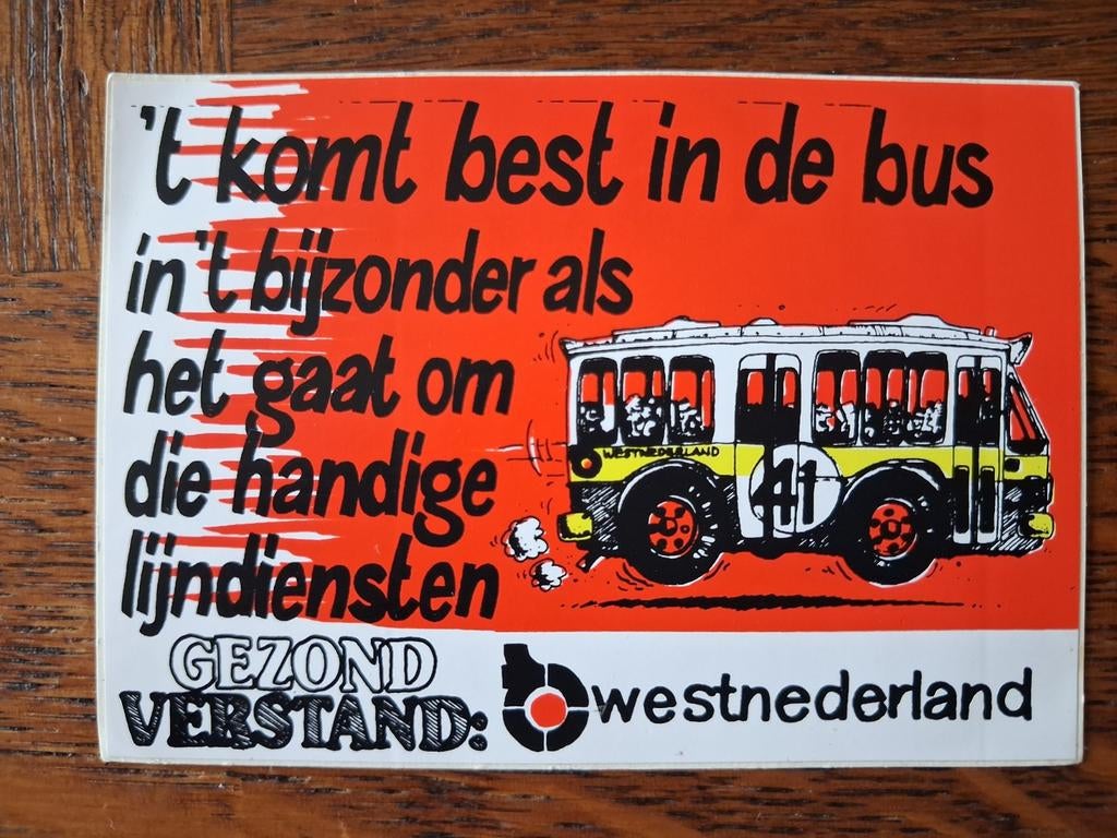 Sticker  Westnederland (Bus onderneming), Verzamelen, Verzenden, Zo goed als nieuw, Overige typen