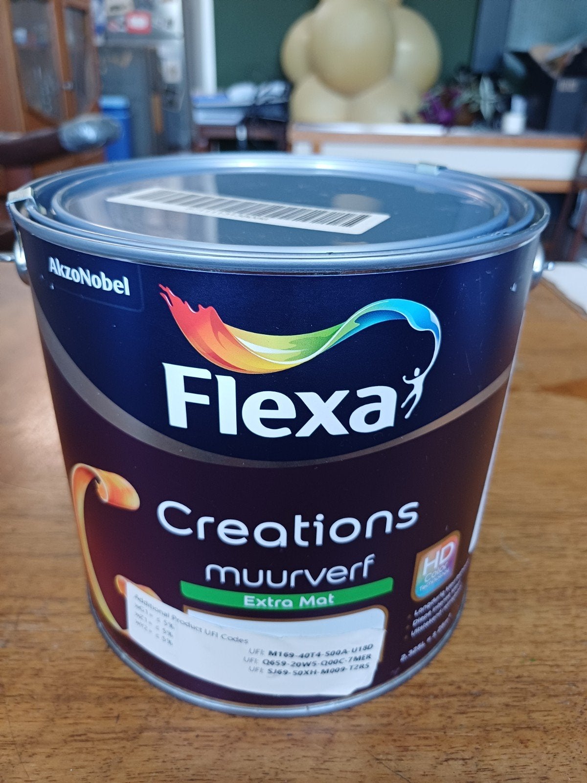 Flexq Creations Muurverf Extra Mat - PUUR TIJM = grijs groen, Ophalen of Verzenden, Nieuw, Verfspuit of Verfpomp