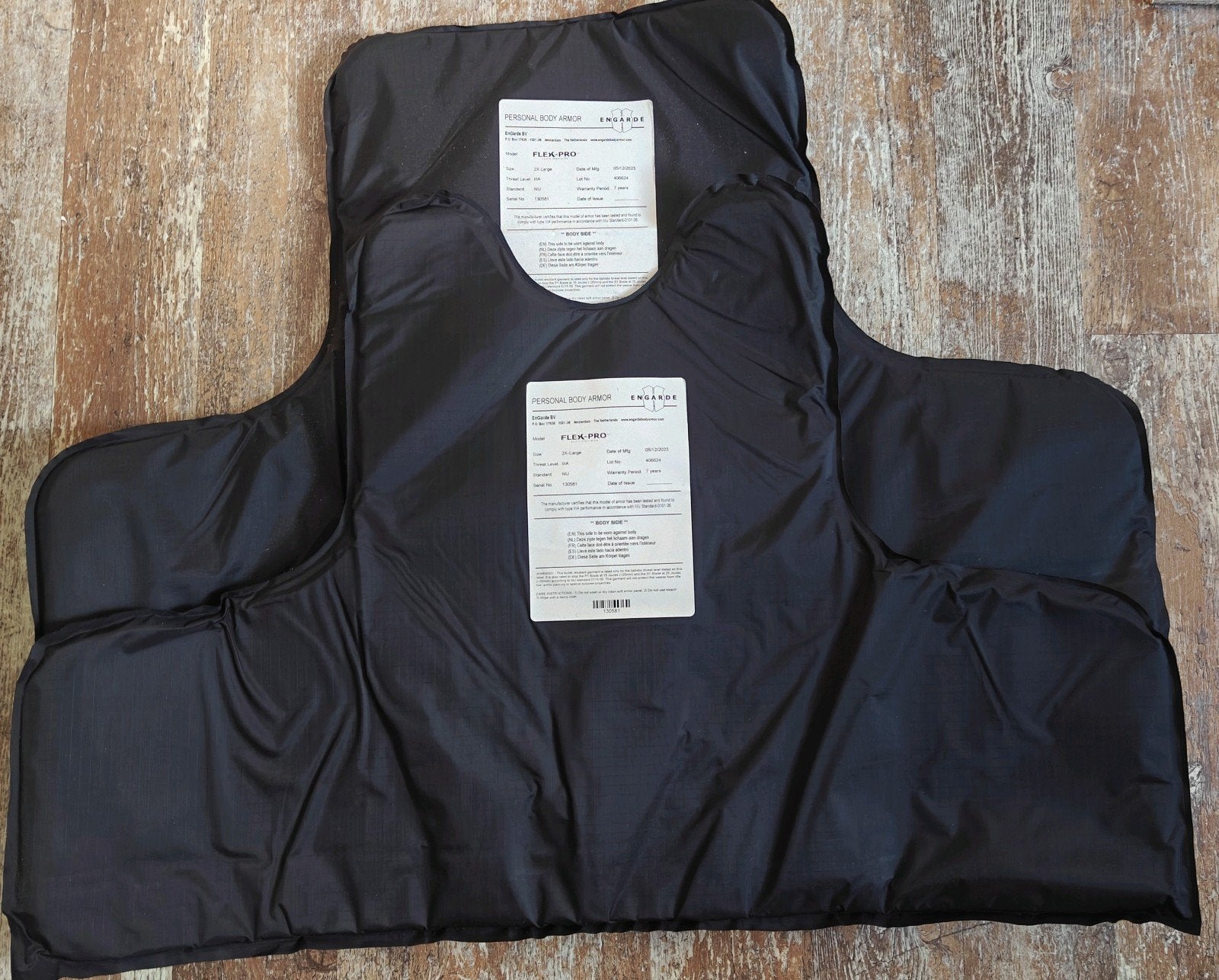 EnGarde FLEX-PRO kogelwerende panelen 2XL NIJ IIIA, Ophalen of Verzenden, Landmacht, Nederland, Kleding of Schoenen
