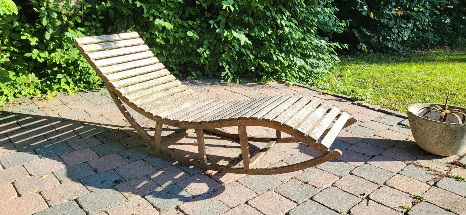 Ligbed teak hout, Tuin en Terras, Ophalen, Gebruikt, Teakhout