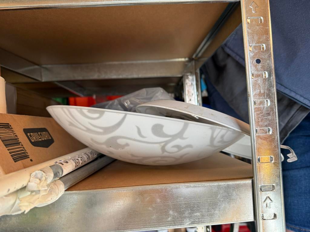 Metalen rail met 4 spotjes, Ophalen of Verzenden, Gebruikt, Overige typen
