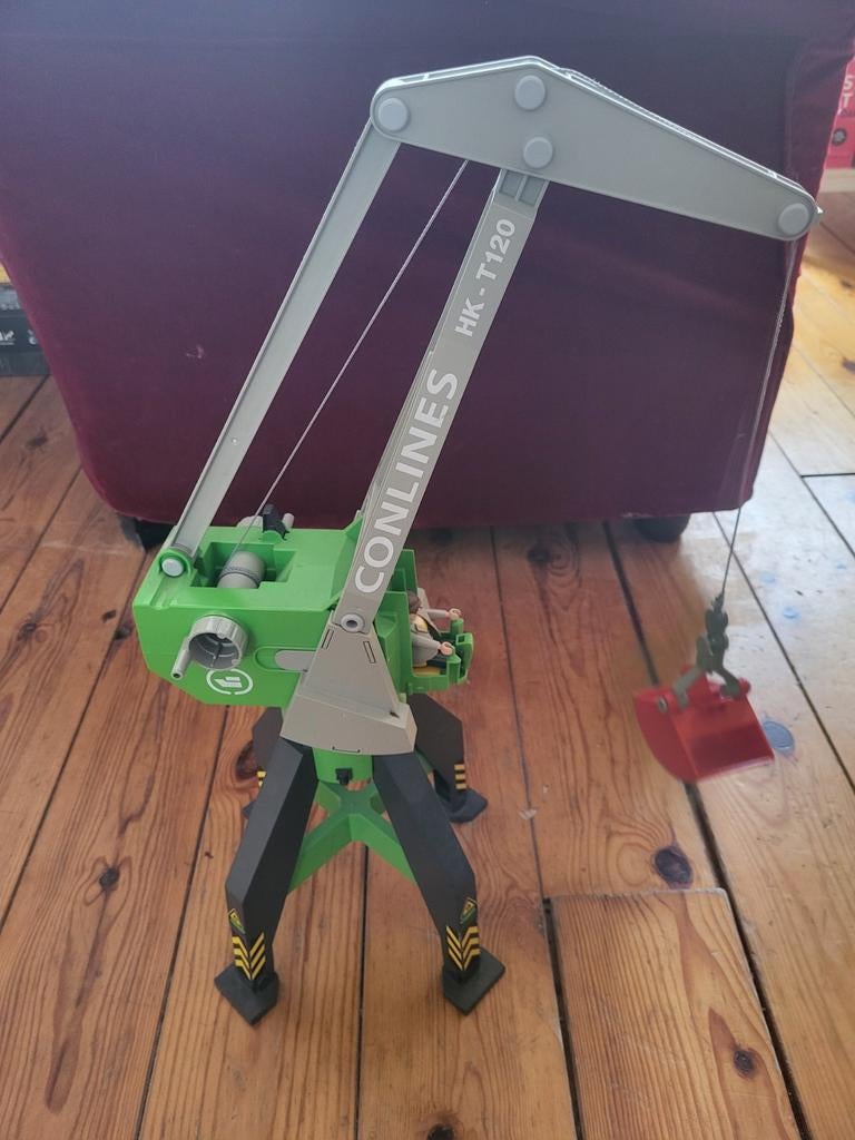 Playmobil hijskraan met figuur en bak, Ophalen of Verzenden
