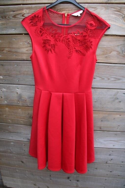 Jurk rood Ted baker mt 1 (S) Vaste prijs, Ophalen of Verzenden, Zo goed als nieuw, Maat 36 (S), Ted Baker