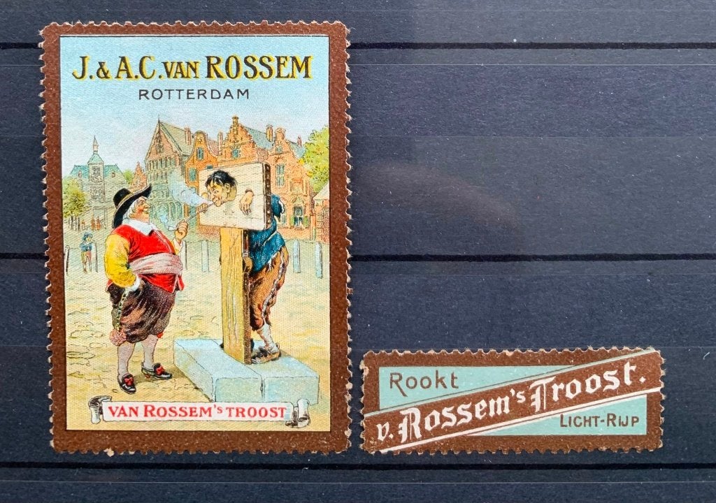Sluitzegel R'dam tabak J&AC van Rossem, Postzegels en Munten, Verzenden, Na 1940, Gestempeld