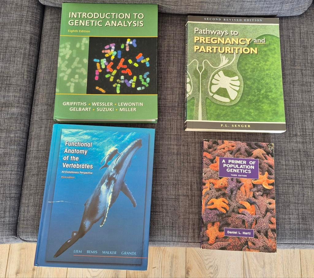 Wetenschappelijke boeken: genetica, anatomie, zwangerschap, Boeken, Studieboeken en Cursussen, Gelezen, Griffiths, Wessler, Lewontin, Gelbart, Suzuki, Miller