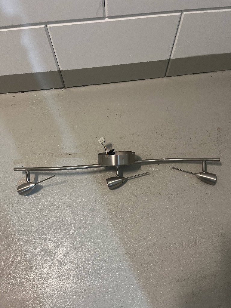 Ikea ceiling lamp, Ophalen, Zilver, Gebruikt, Inclusief lichtbron