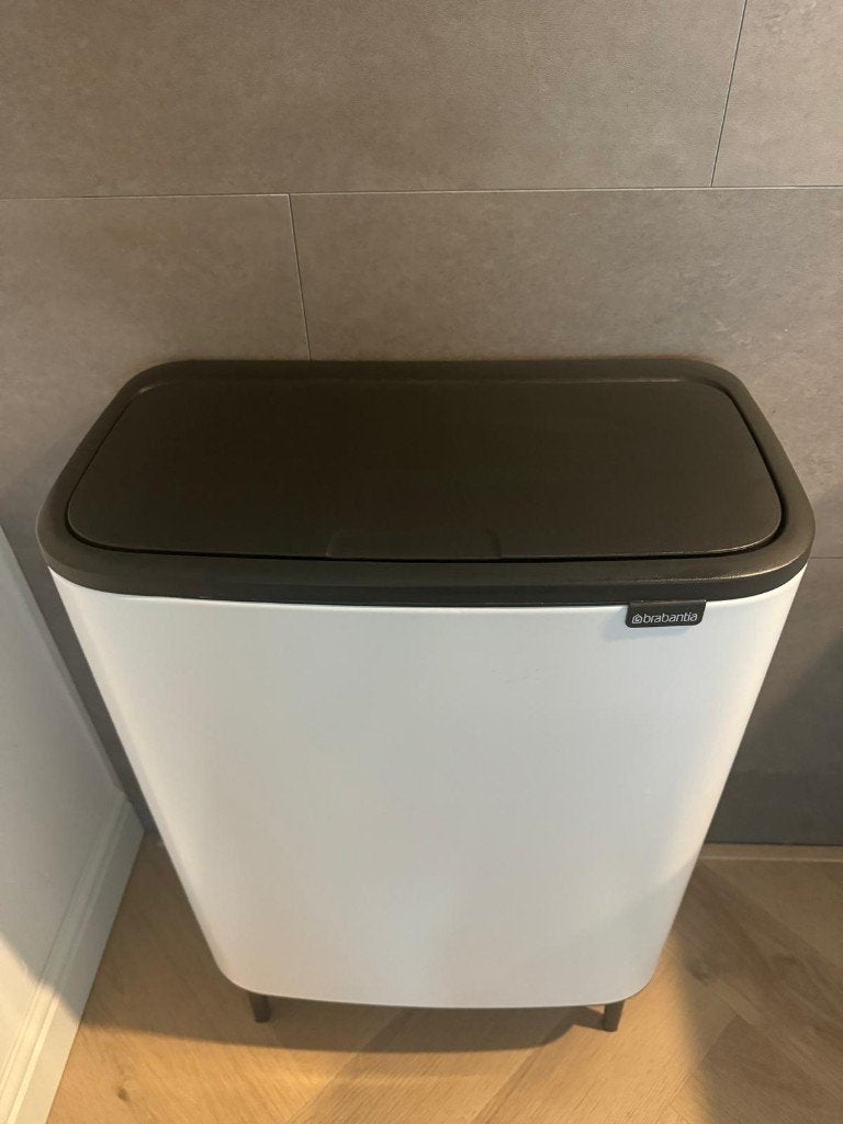 Brabantia prullenbak, Ophalen, 40 liter of meer, Zo goed als nieuw, Rvs