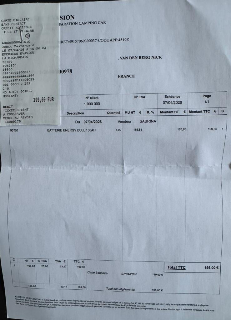 Te koop huis-accu voor camper, Ophalen, Zo goed als nieuw