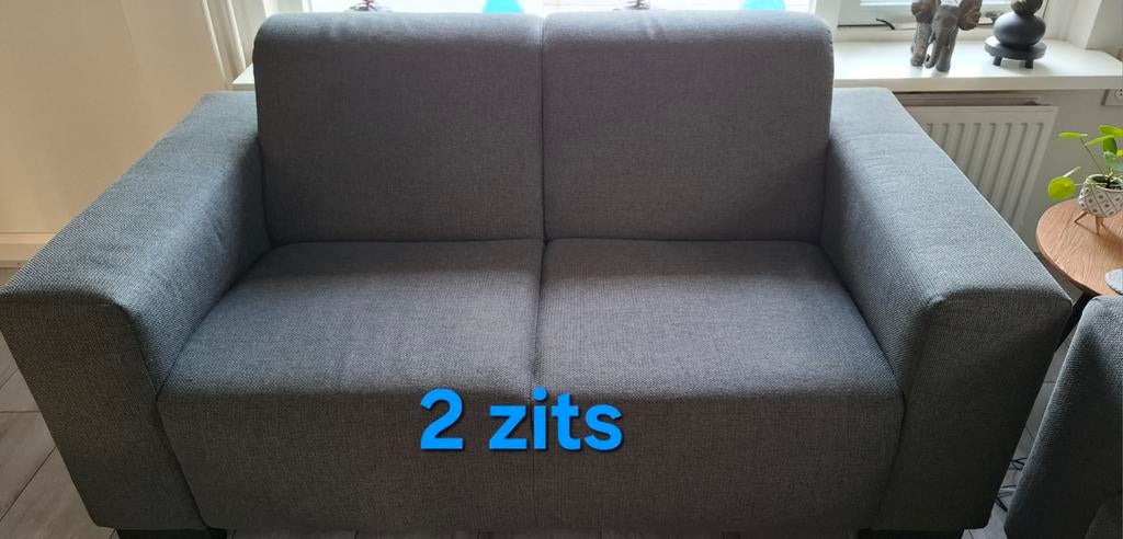 Stoffen 2 zits bank, Huis en Inrichting, Banken | Bankstellen, Ophalen, 75 tot 100 cm, Tweepersoons, 150 tot 200 cm