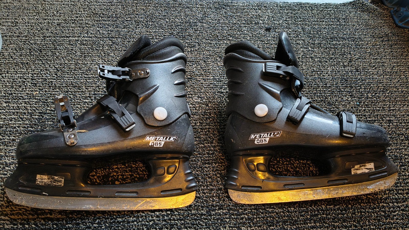 Zwarte ijshockey schaatsen, verstelbaar, Overige merken, Gebruikt, Ophalen of Verzenden, IJshockeyschaatsen