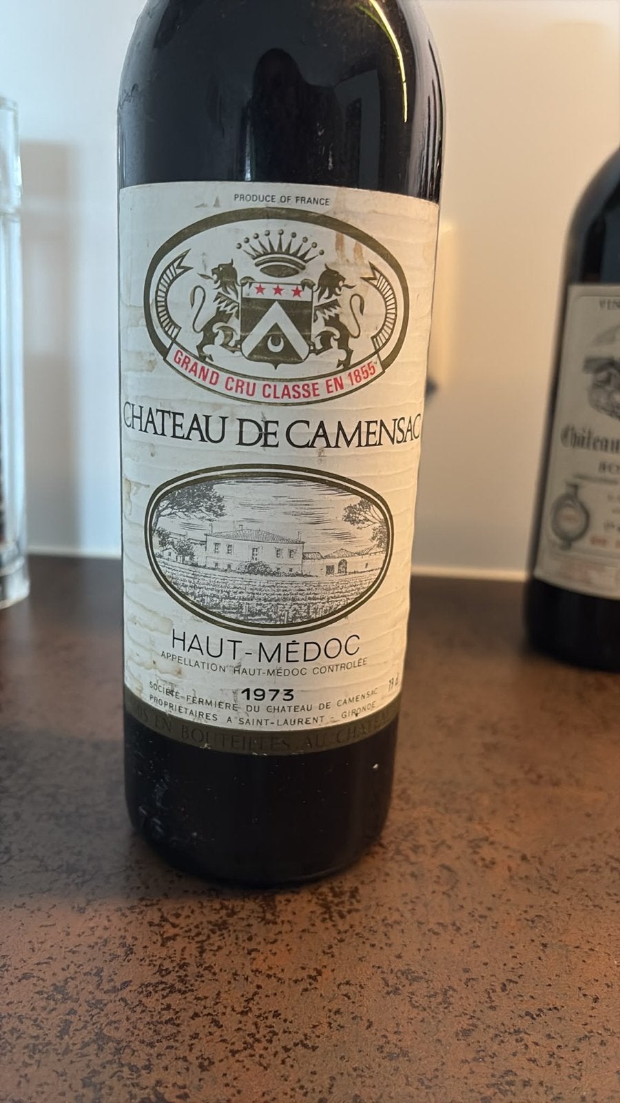 Chateau de Camensac Haut-Médoc 1973 - Rode Wijn, Frankrijk, Nieuw, Ophalen of Verzenden, Rode wijn