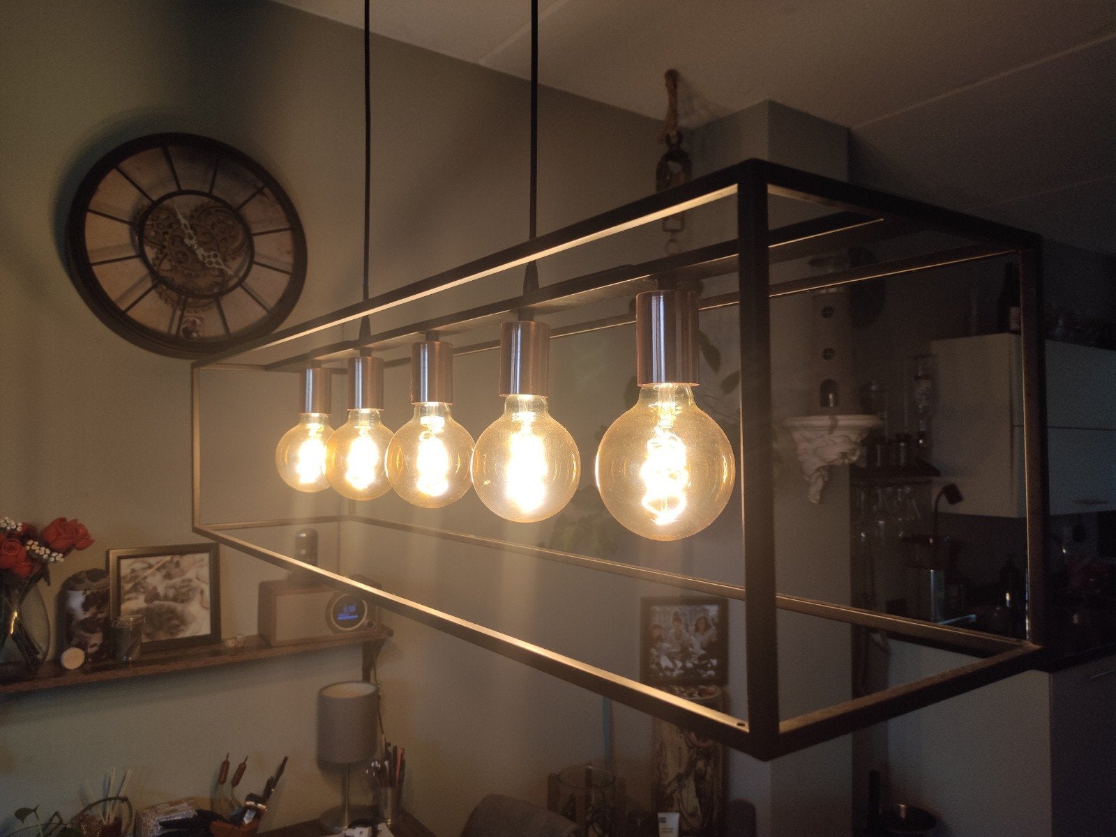 prachtige eettafel hanglamp zwart, Ophalen