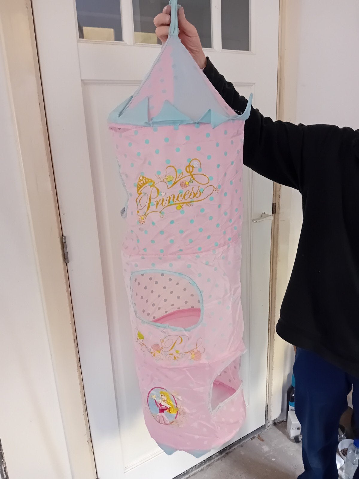 Princess roze hangende opvouwbare opbergbox, Ophalen