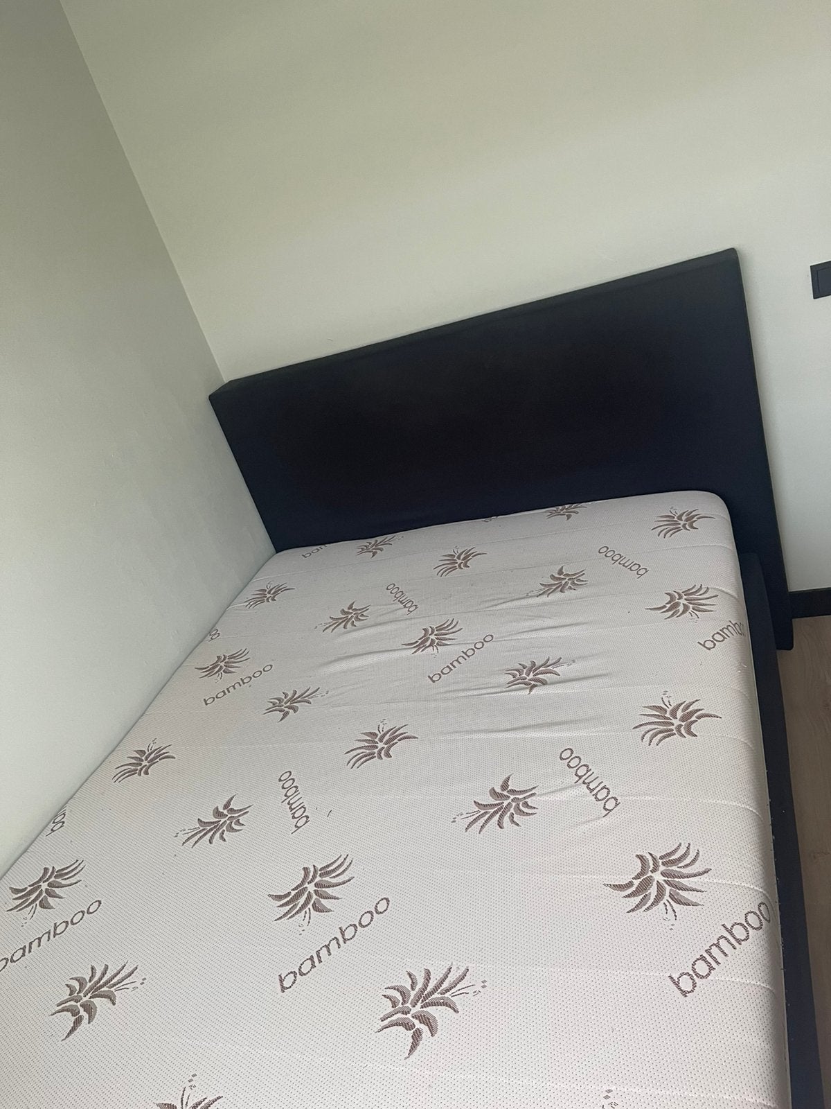 Boxspring 140x200, Ophalen, Zwart, Tweepersoons, 140 cm