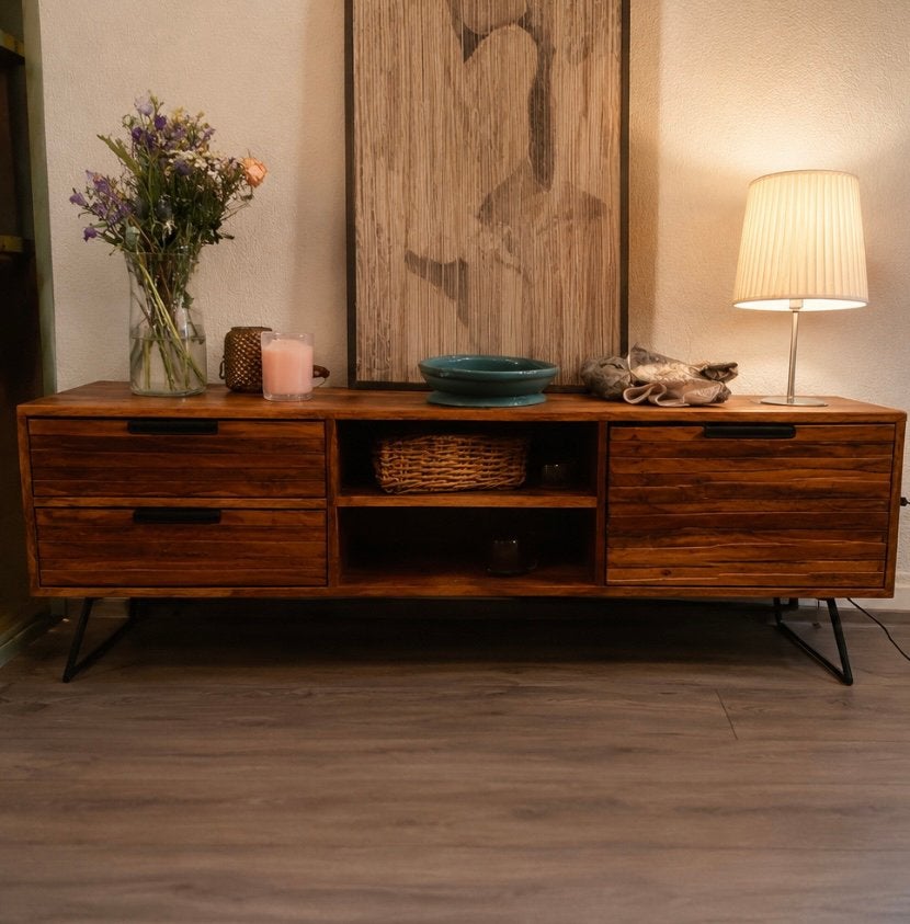 Tv meubelkast, Ophalen of Verzenden, Zo goed als nieuw, 25 tot 50 cm, 150 tot 200 cm