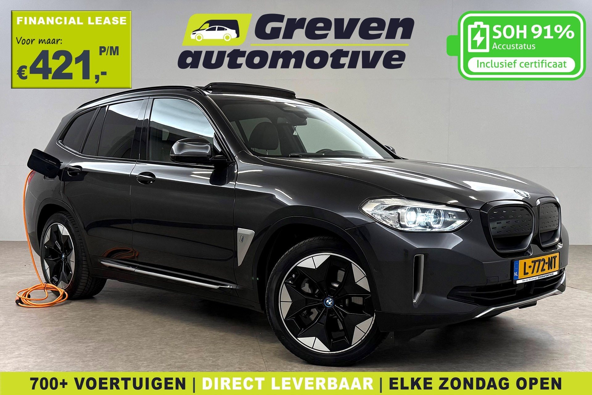 BMW iX3 Executive 80 kWh | Snelladen | SOH 91% | Pano | Came, Auto's, Automaat, Automatische klimaatregeling, Achterwielaandrijving