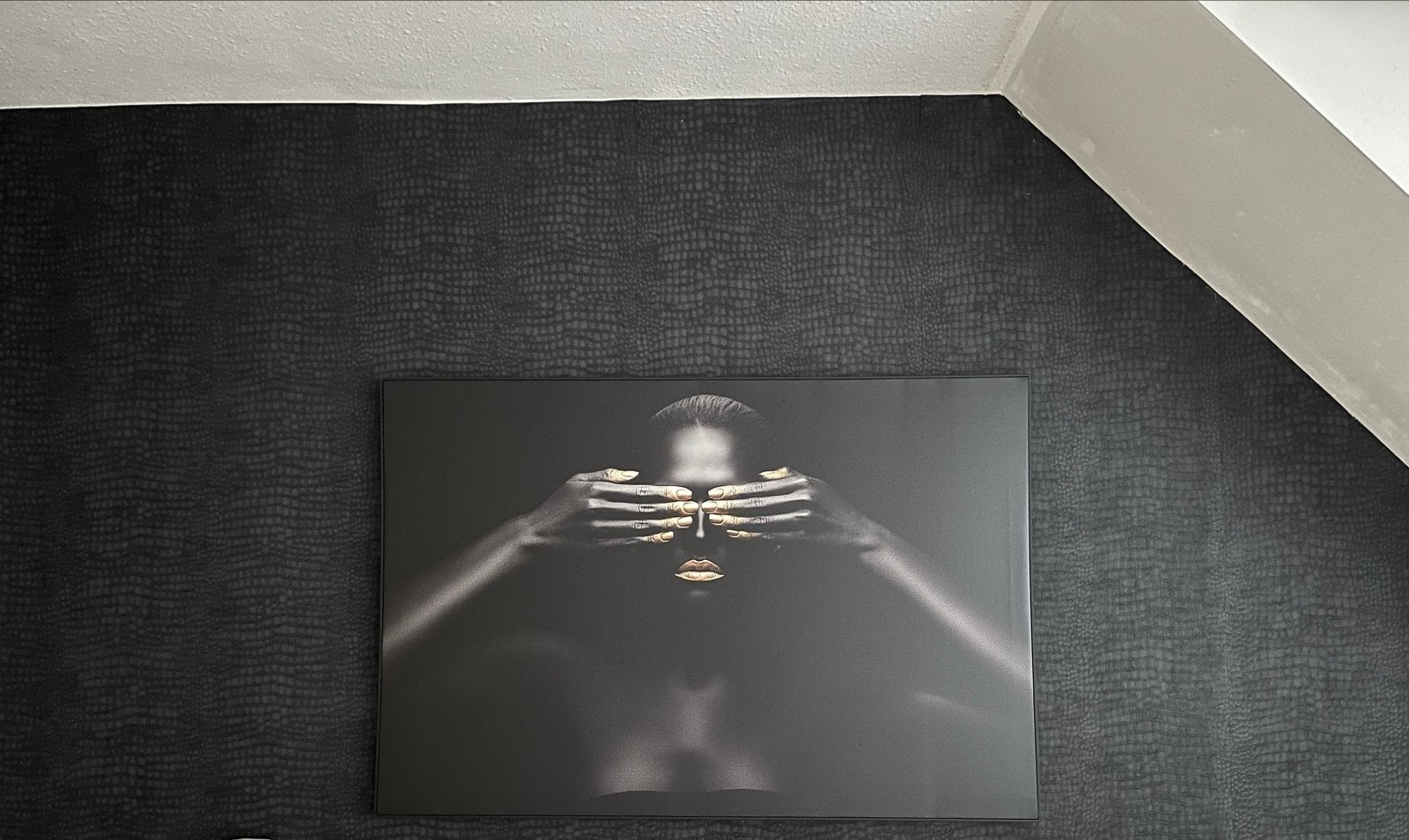 Gaaf zwart/goud schilderij - Modern kunstwerk, Ophalen