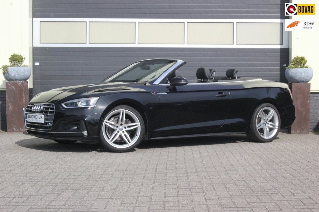 Audi A5 Cabriolet 2.0 TFSI Sport S-Line | Nekverwarming |, Gebruikt, 4 stoelen, Zwart, Bedrijf