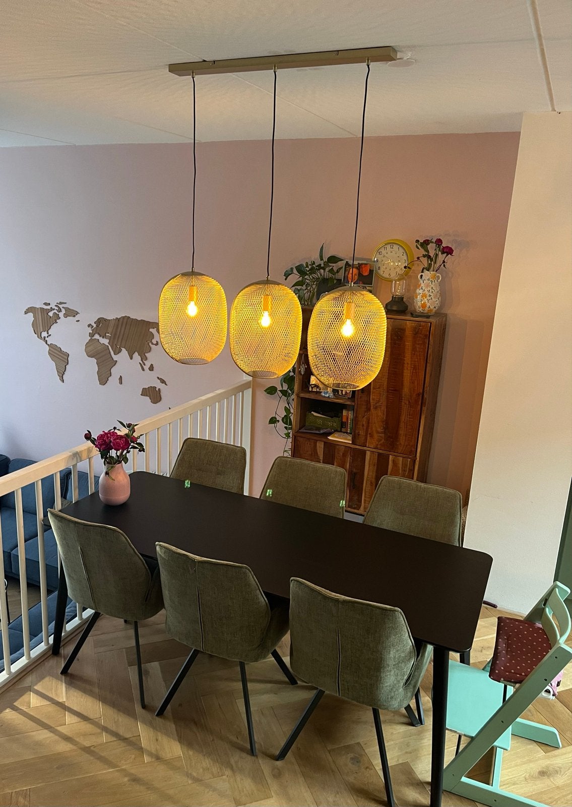 IKEA Lisabo eettafel, zwart, 200x78 cm, Ophalen, 200 cm of meer, 50 tot 100 cm, Zo goed als nieuw