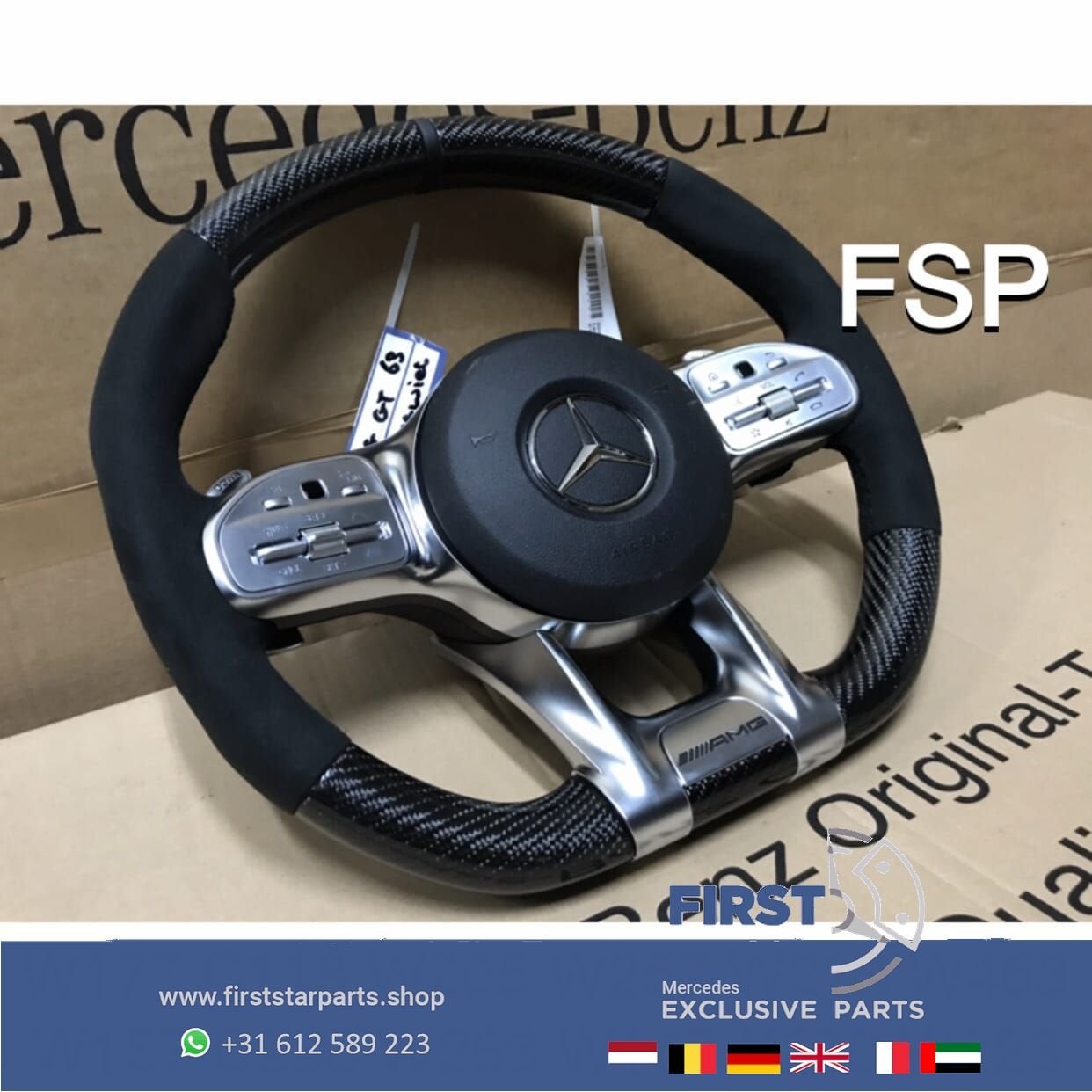 2021 AMG CARBON STUUR + AIRBAG A45 CLA45 C63 E63 GLC63 GLE63, Gebruikt, -, Verzenden, -