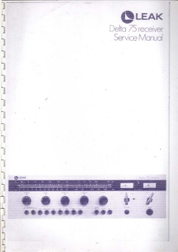service manual LEAK DELTA, Verzenden, Nieuw
