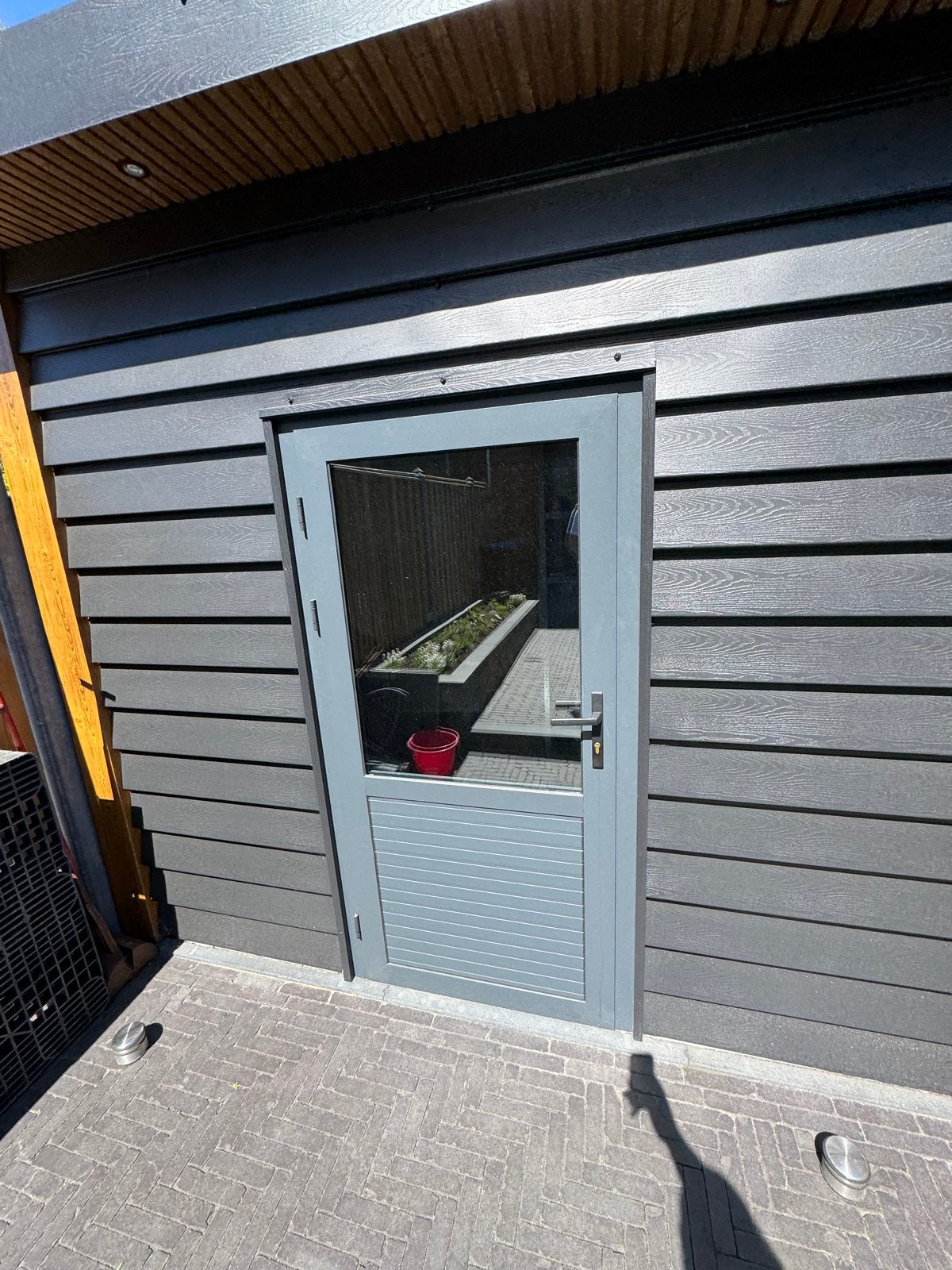 Moderne Tuinschuur/Berging met Overkapping, 200 tot 400 cm, 250 tot 500 cm, Schuur, Ophalen of Verzenden