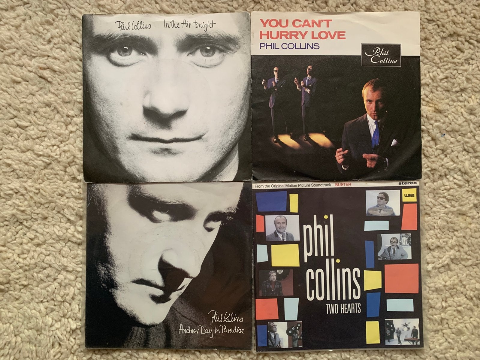 4 singels / phil collins, Ophalen of Verzenden, Zo goed als nieuw, Pop