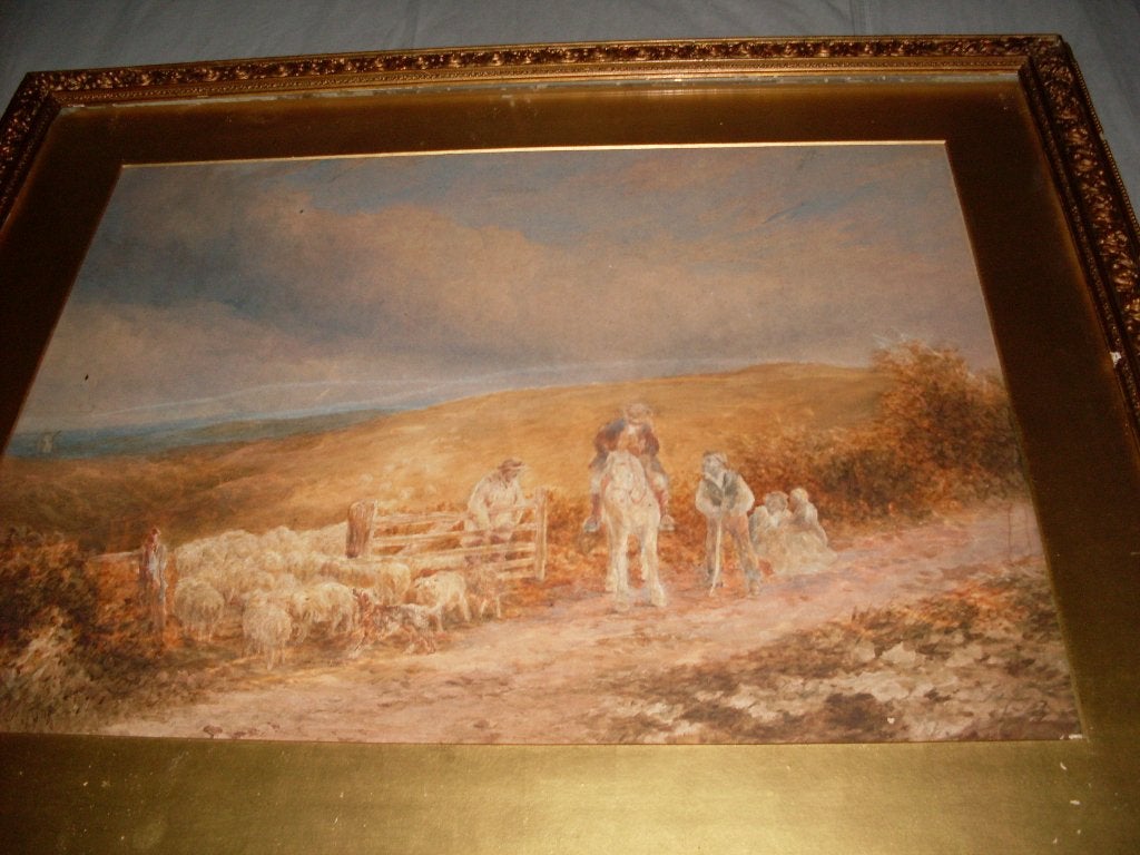 schilderij antiek, Ophalen, Paneel, Gesigneerd, Landschap