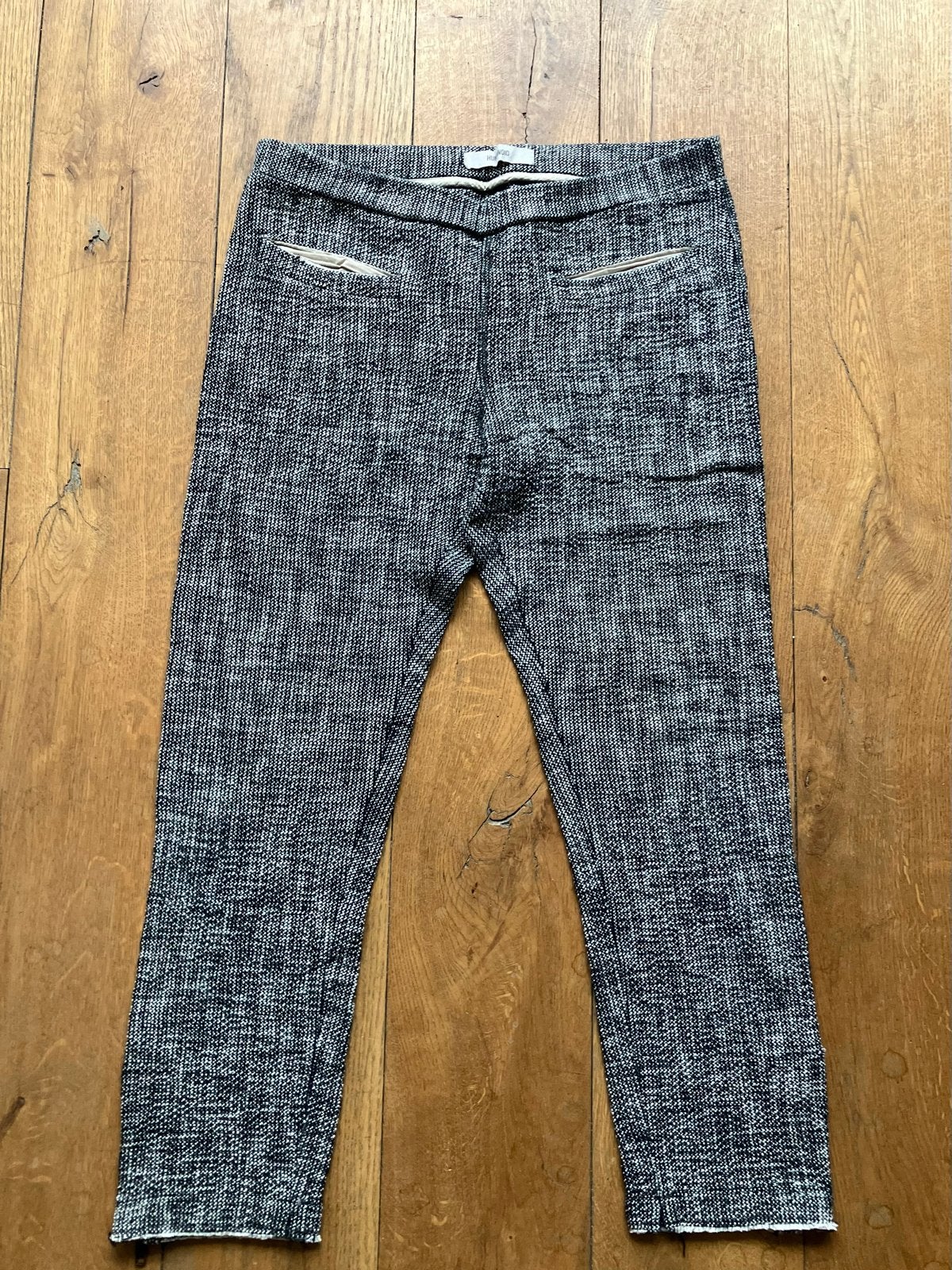 Humanoid Broek Zwart/Wit Maat M, Maat 38/40 (M), Verzenden, Zwart, Zo goed als nieuw