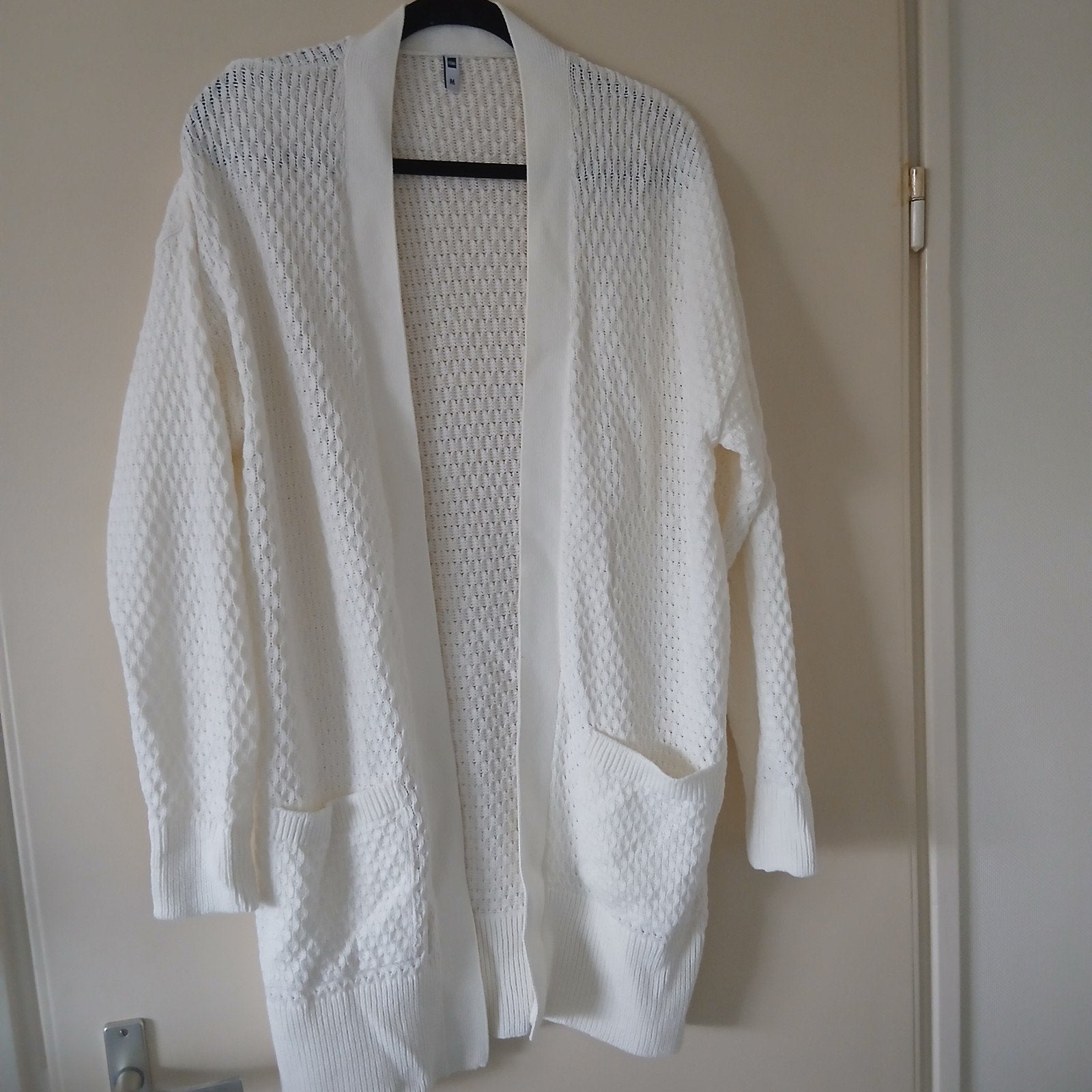 NIEUW Lang  ecru vest Hema. Maat m(valt groter), Ophalen of Verzenden, Nieuw