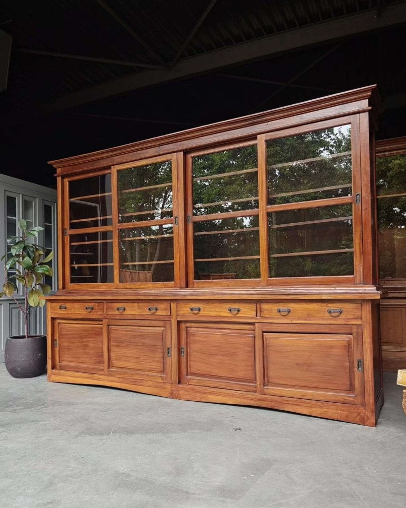 Prachtige antieke winkelkast | 300cm brede buffetkast #0028, Ophalen of Verzenden