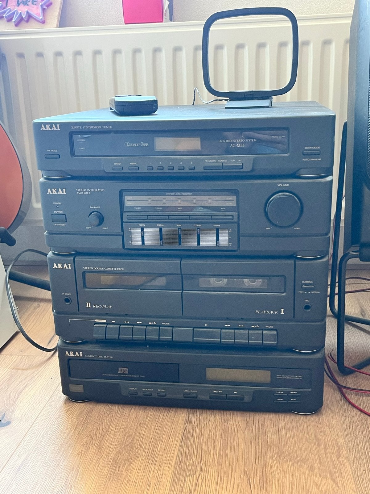 Akai AC-M35 Stereotoren met CD-speler en Cassettedeck, Ophalen, Gebruikt, Cassettedeck, Akai