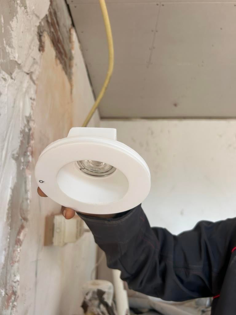 Witte Inbouwspot / stucspot Rond, Ophalen, Overige materialen, Nieuw, Inbouw