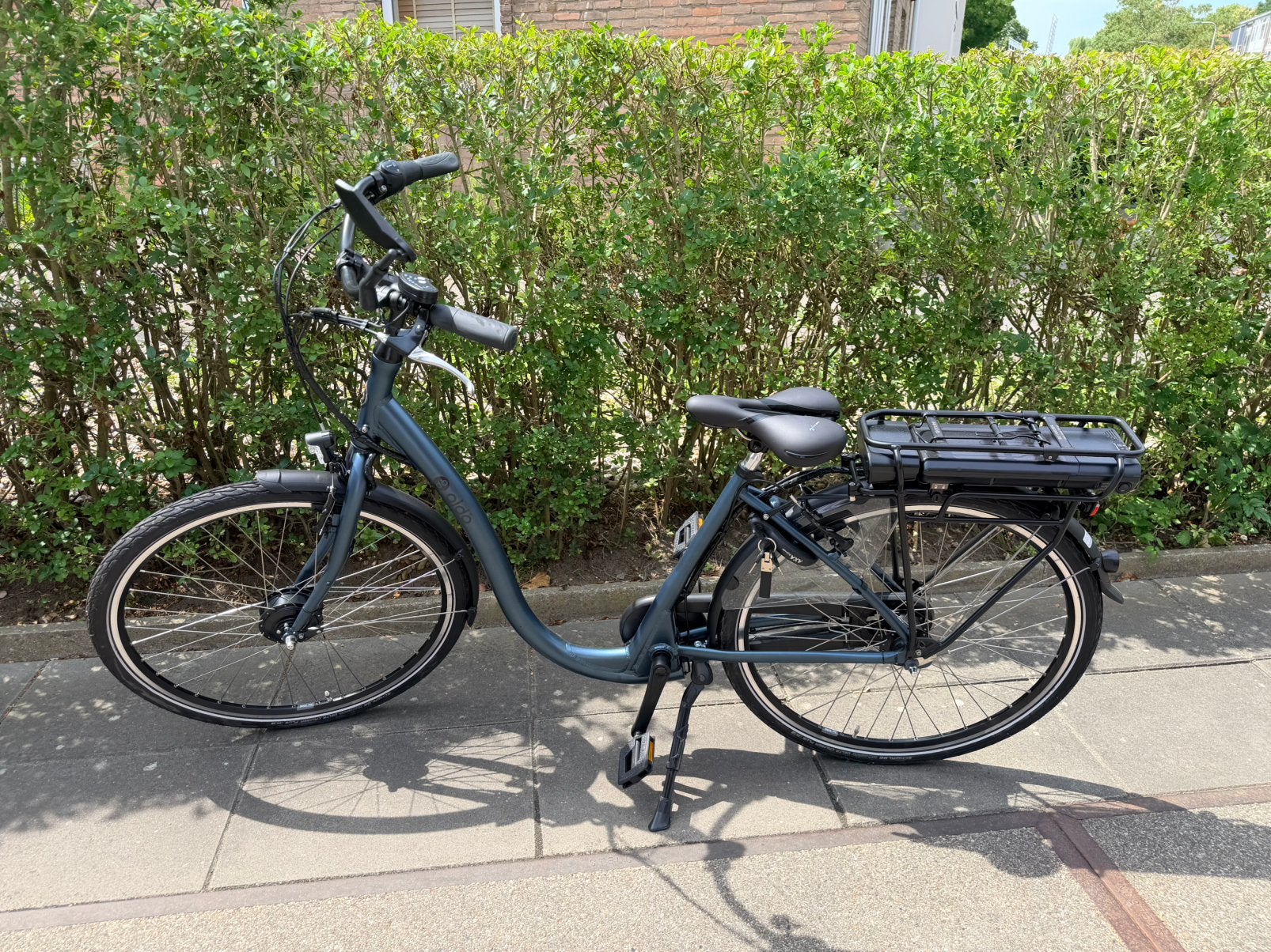 Een zgan blauwe Aldo Step in (46)Elektrische fiets, Minder dan 47 cm, Ophalen, Zo goed als nieuw, Overige merken