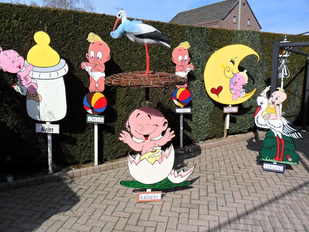 Geboorteborden of ooievaar op nest de goedkoopste., Ophalen, Nieuw, Geboortebord