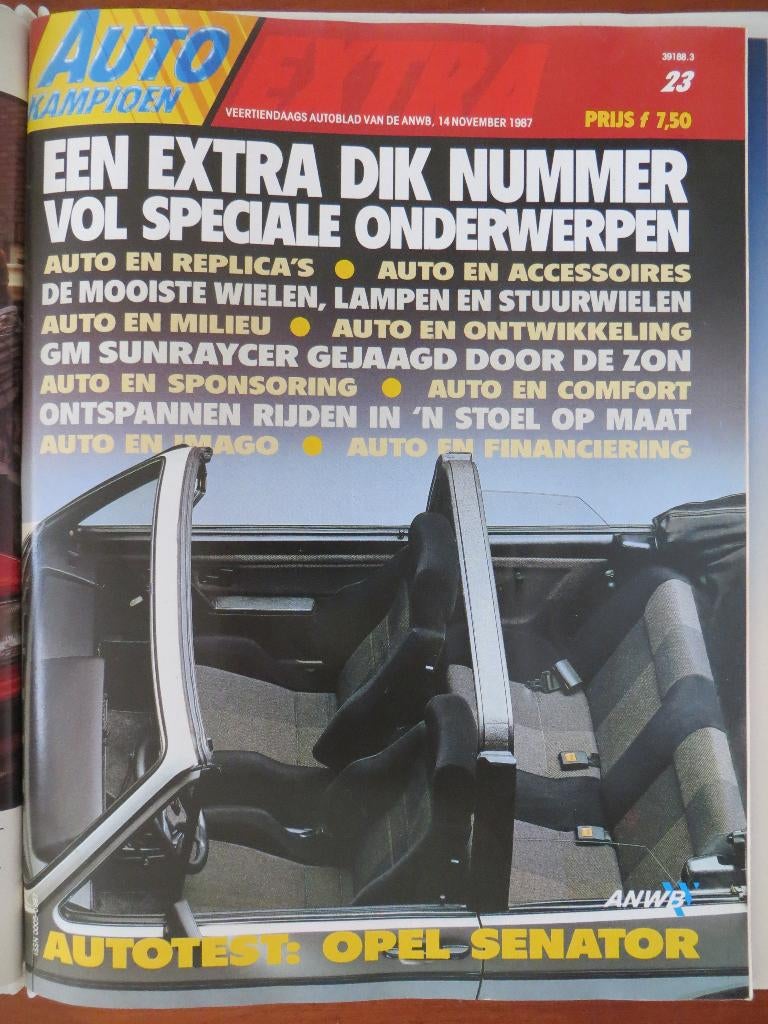 Autokampioen 23 1987 Opel Senator, Treser, GM Sunraycer, Ophalen of Verzenden, Nieuw, Opel