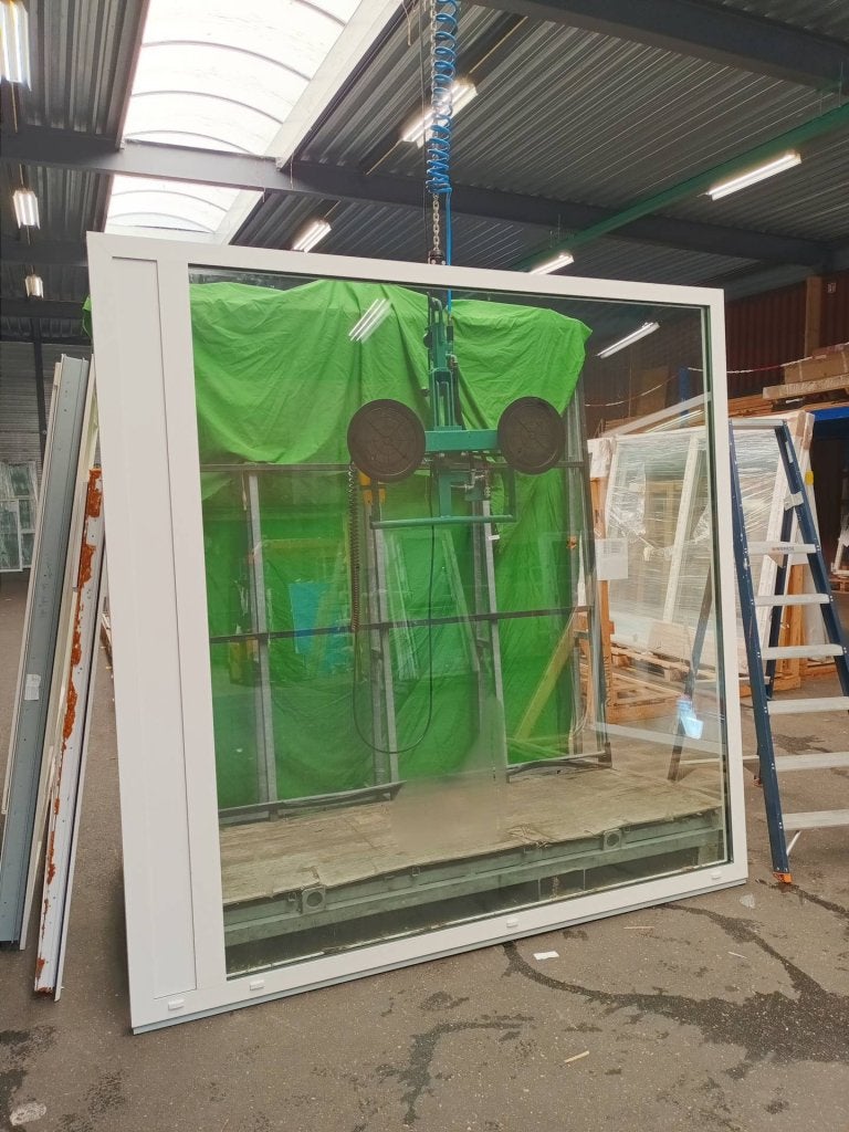 Aluminium Vast kozijn  b250 x h250 cm Wit  -2340-, Niet ingevuld, Niet ingevuld, Aluminium, Ophalen of Verzenden