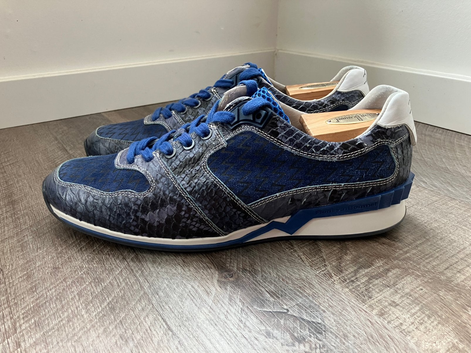 Floris van Bommel heren schoenen, maat 8,5/42,5, zeer goed!, Kleding | Heren, Ophalen of Verzenden, Zo goed als nieuw, Blauw