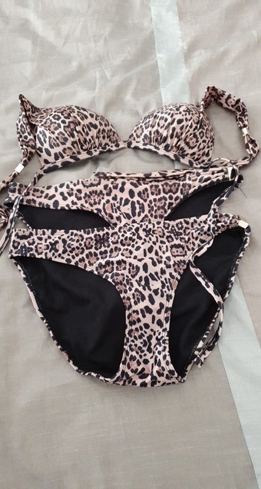 Leopard print bikini - Zo goed als nieuw maat L, Ophalen of Verzenden, Zo goed als nieuw, Meerkleurig, Bikini