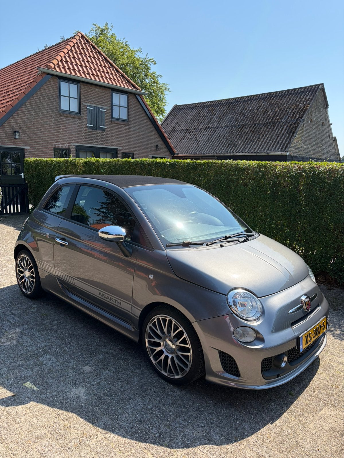 Fiat 500 1.4 T-jet Abarth C 103KW AUT 2013 Grijs, Auto's, 15 km/l, 4 cilinders, 49 €/maand, Particulier
