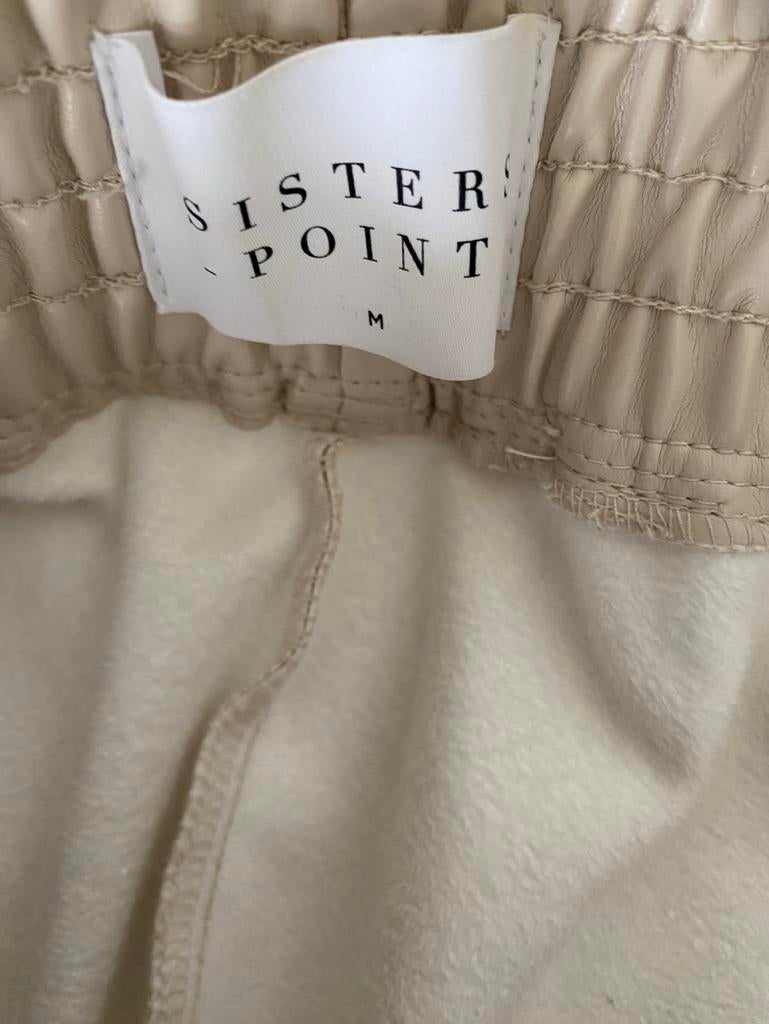 Sister point nep leren broek, Ophalen of Verzenden, Zo goed als nieuw, Beige, Lang
