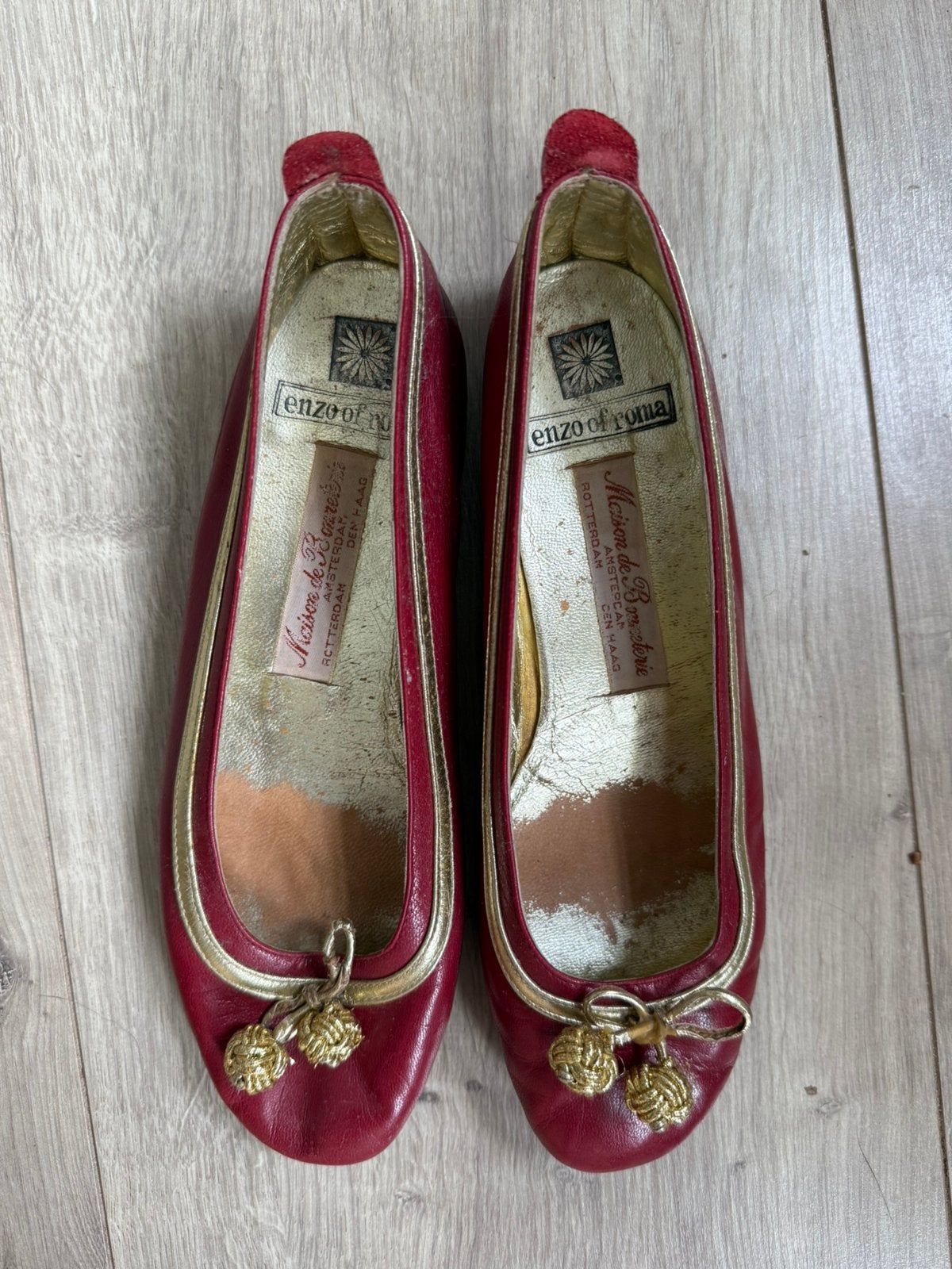 Vintage ballerina’s Maison de Bonneterie, Roze, Gedragen, Ballerina's, Ophalen of Verzenden