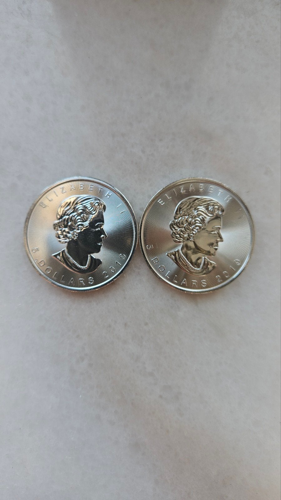 2 x 1ounce maple leaf 2019, Ophalen of Verzenden, Zilver