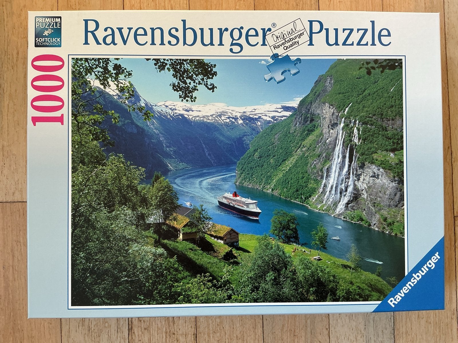 Ravensburger Legpuzzel Noorse Fjord 1000 stukjes, Ophalen of Verzenden, 500 t/m 1500 stukjes, Zo goed als nieuw, Legpuzzel