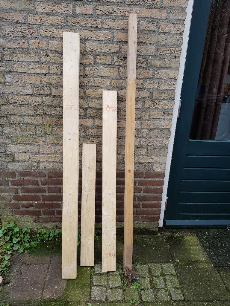 Vuren schaaflatten, Doe-het-zelf en Verbouw, Hout en Planken, Ophalen, Zo goed als nieuw, 50 mm of meer, Balk