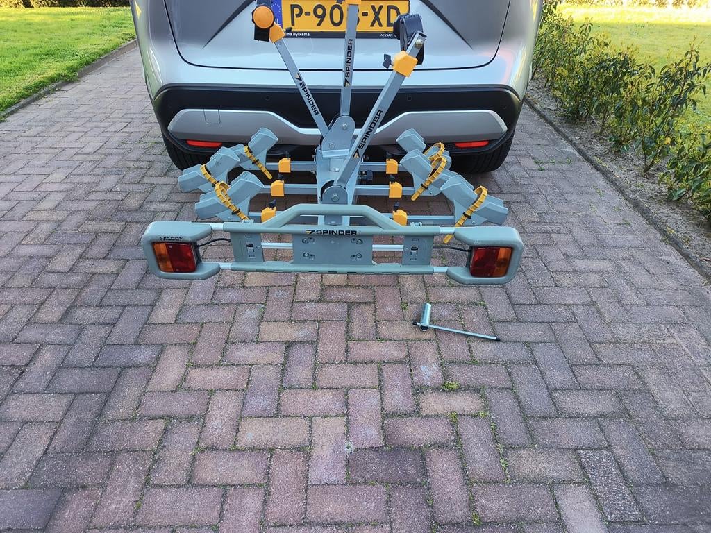 Spinder Falcon fietsendrager voor 3 fietsen kantelbaar, Auto diversen, Ophalen, 3 fietsen of meer, Gebruikt, Elektrische fiets
