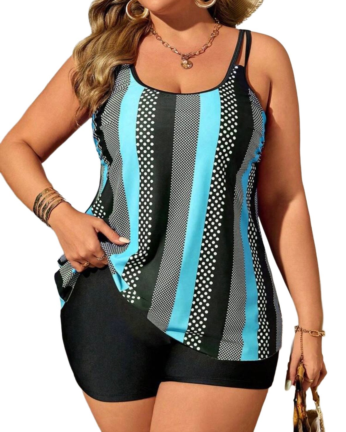 Tankini set met strepen en stippen (44-52), Verzenden, Nieuw, Meerkleurig, Overige typen