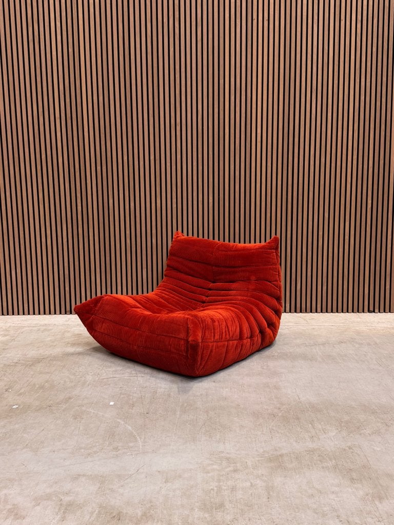 Ligne Roset Togo Eenzits | Red Corduroy, Ophalen of Verzenden